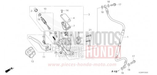 HAUPTBREMSZYLINDER, VORNE ZYLINDER CRF125FBS de 2025